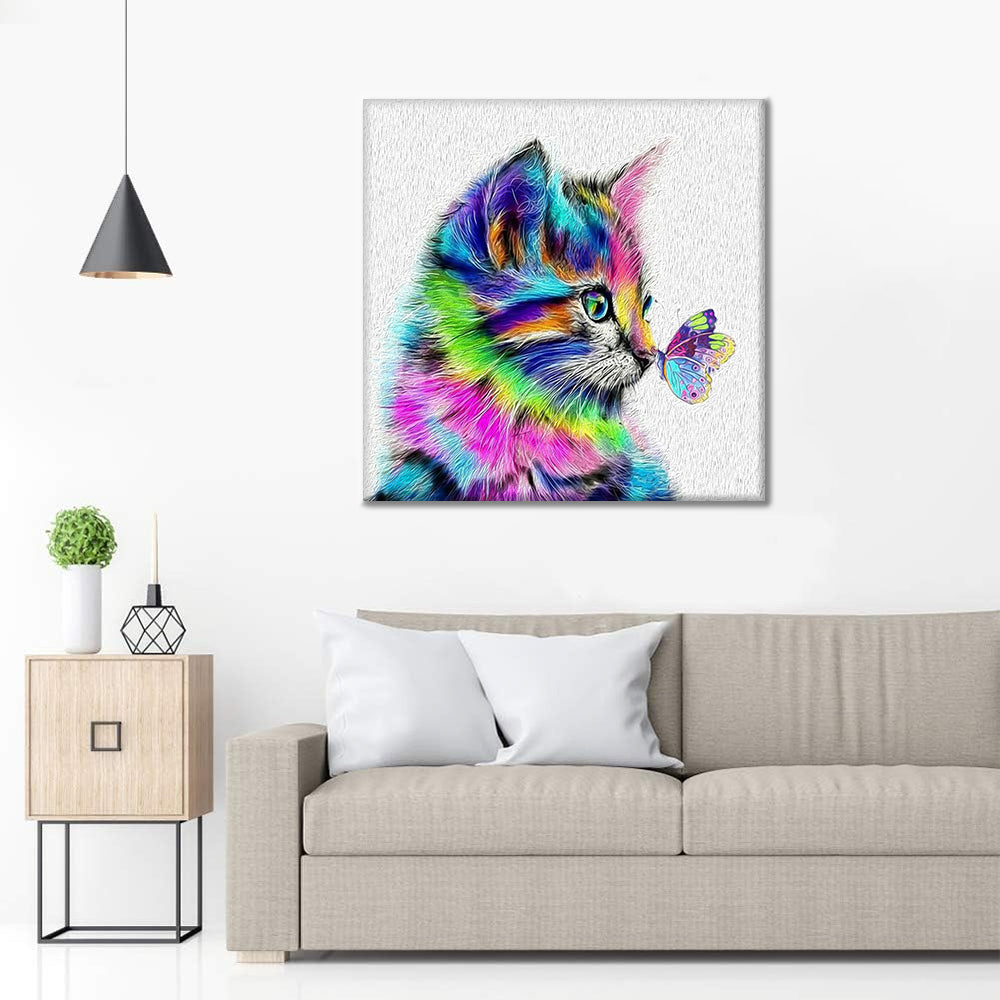 Chats et papillons – Peinture par numéros