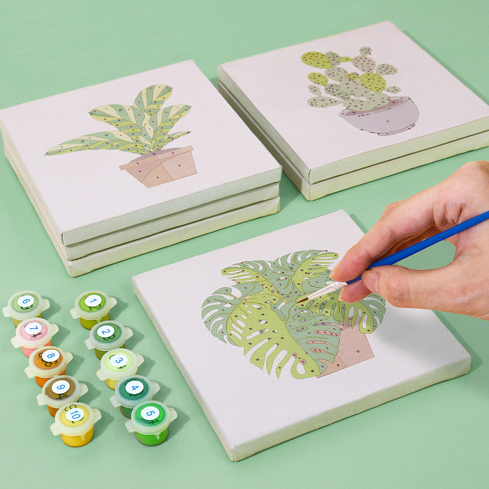 Plantes vertes – Peinture par numéros
