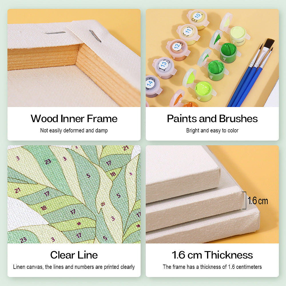 Plantes vertes – Peinture par numéros