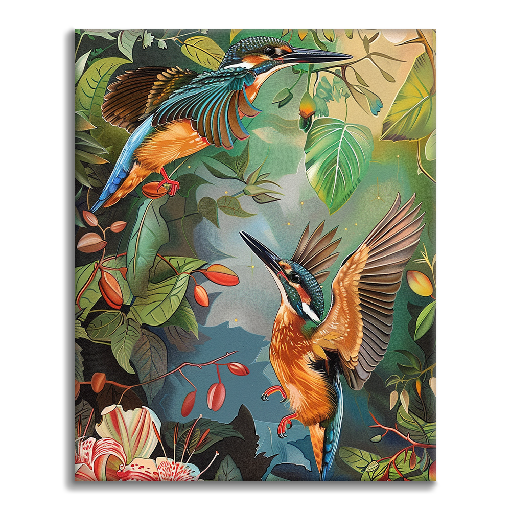 Martin-pêcheur – Peinture par numéros
