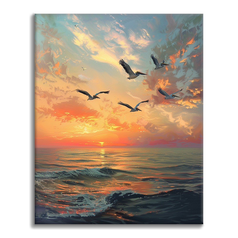 Pélicans – Peinture par numéros