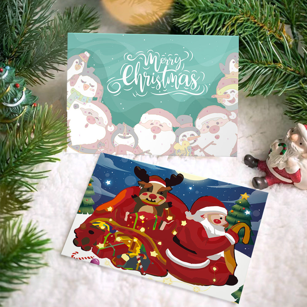 Carte de Noël IV – Peinture par numéros