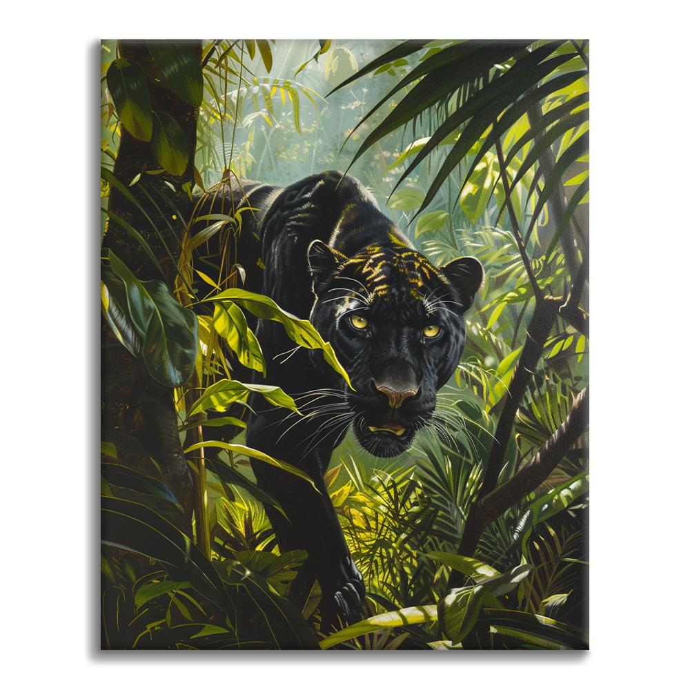 Panthère noire – Peinture par numéros