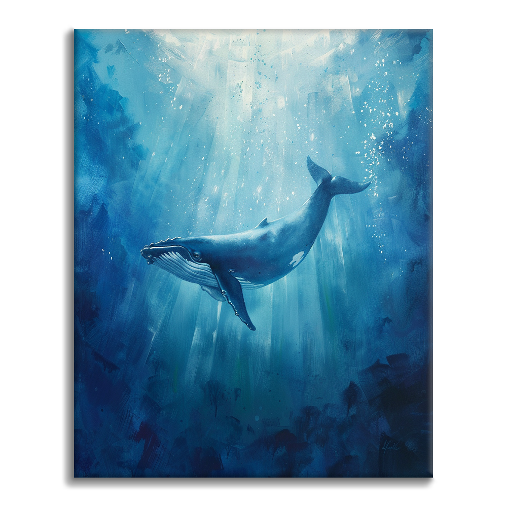 Baleine bleue – Peinture par numéros