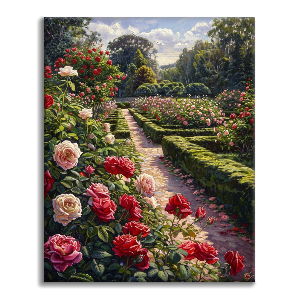 Jardin de roses – Peinture par numéros