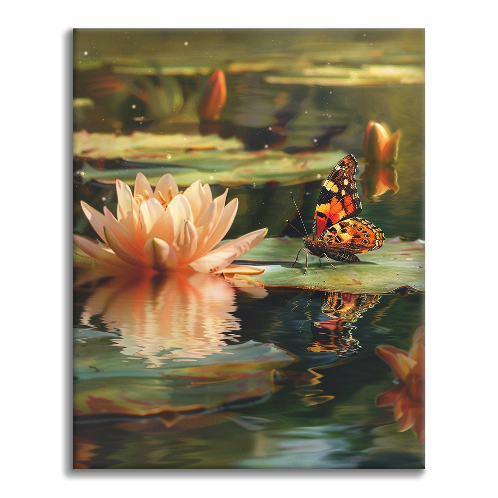 Papillons et nénuphars – Peinture par numéros