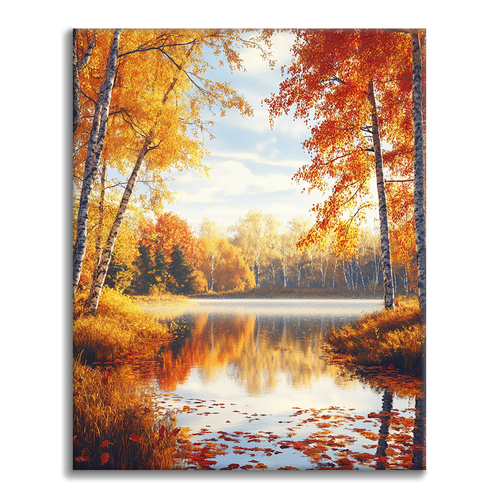 Forêt d'automne - Peinture par numéros