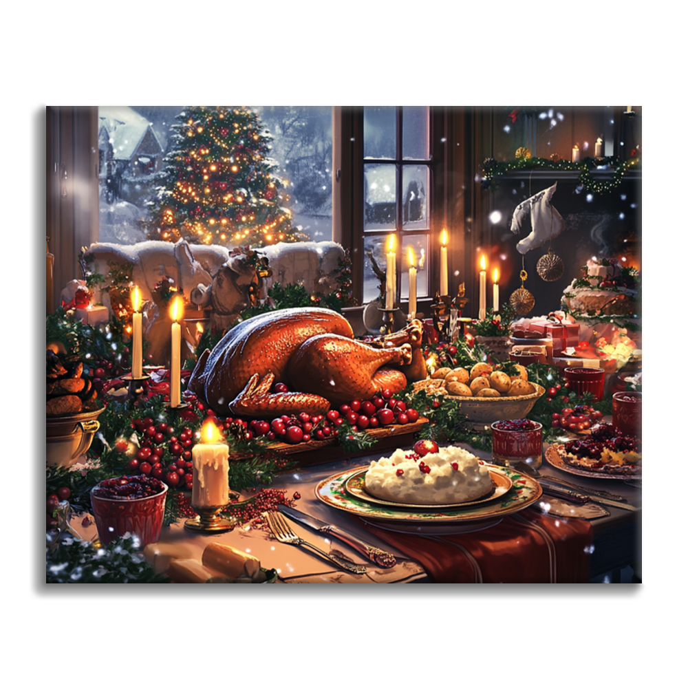 Dîner de Noël – Peinture par numéros