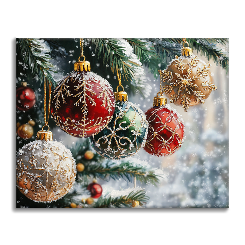 Boules de Noël - Peinture par numéros