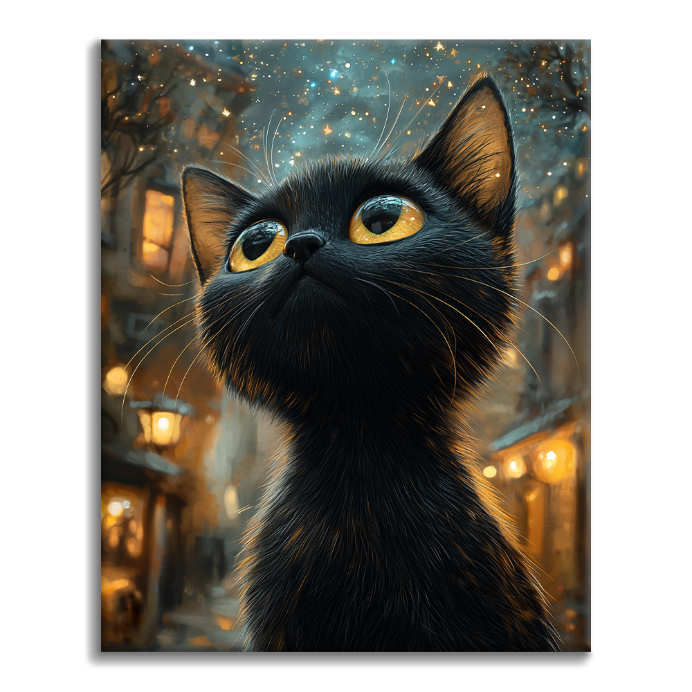 Chat Noir – Peinture par numéros