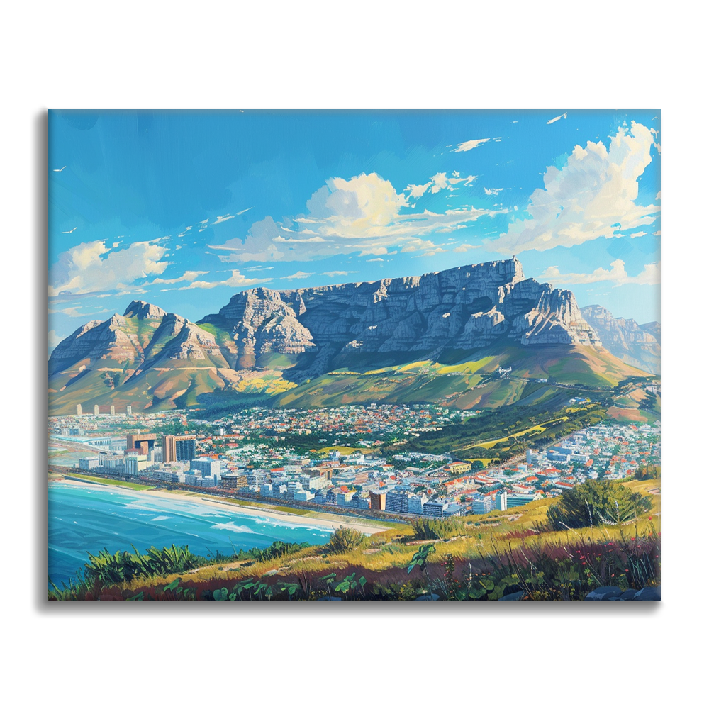 La Montagne de la Table au Cap – Peinture par numéros
