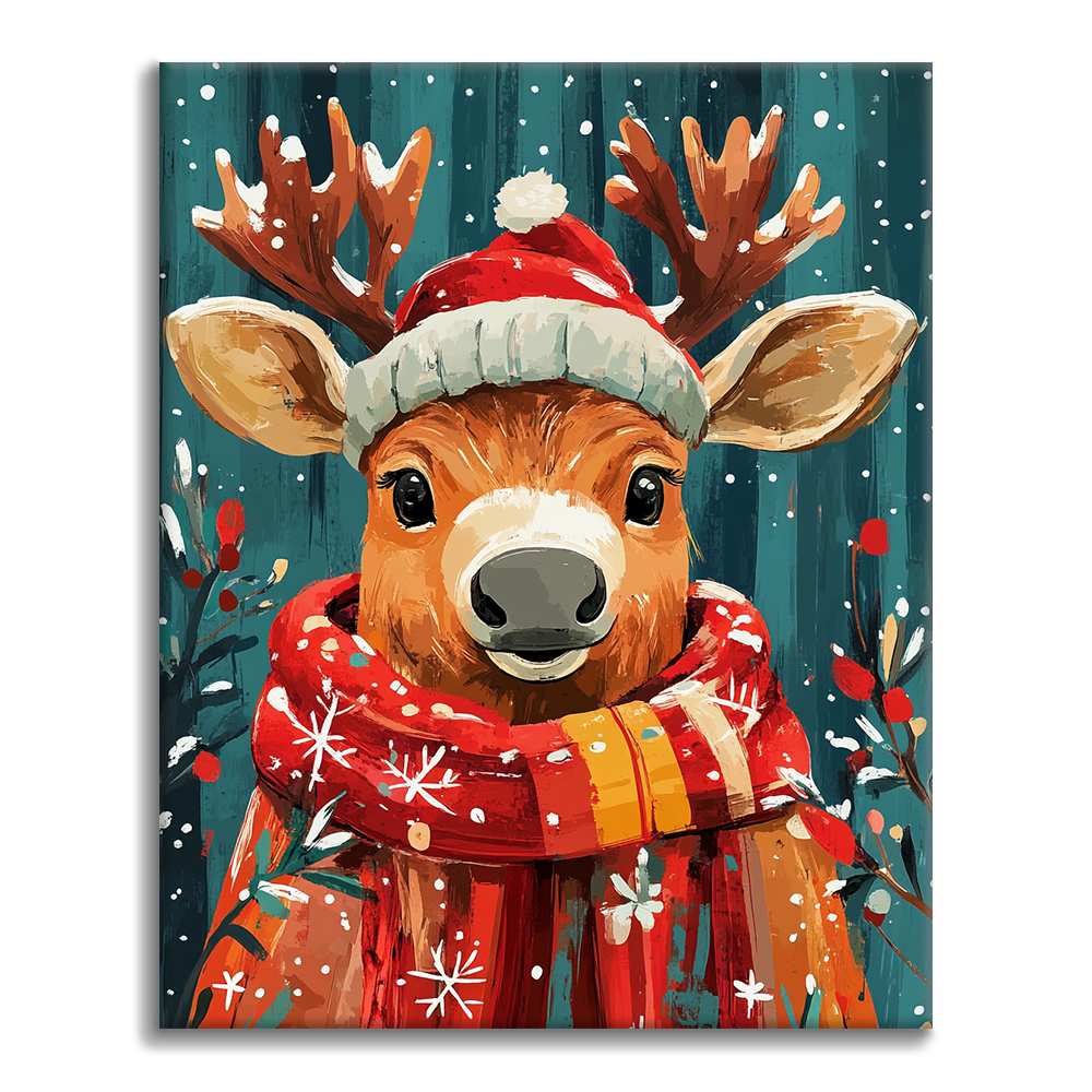 Renne de Noël - Peinture par numéros