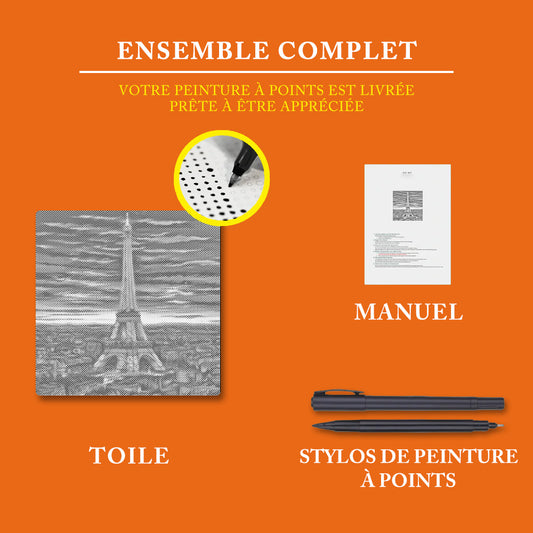 Tour Eiffel - Peinture à Points