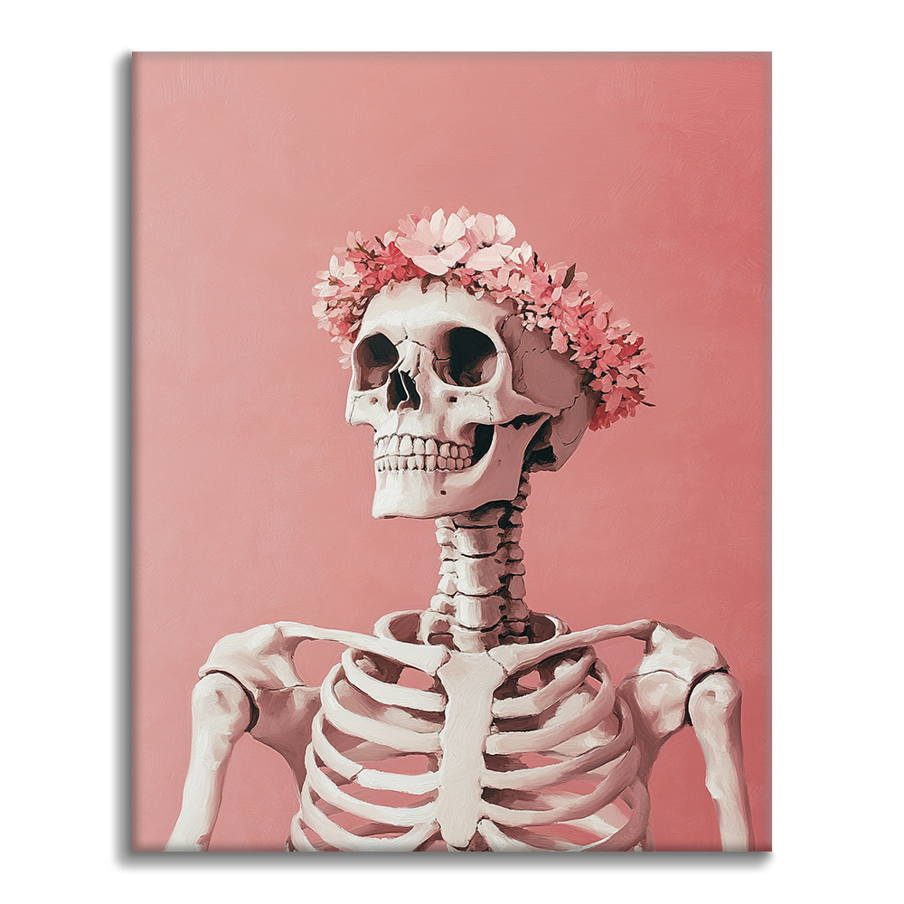 Fleur et Crâne – Peinture par numéros
