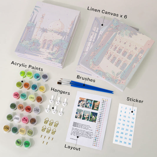 Bâtiments célèbres – Peinture par numéros