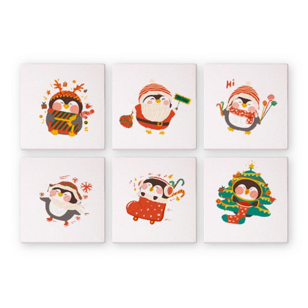 Pingouin de Noël – Peinture par numéros