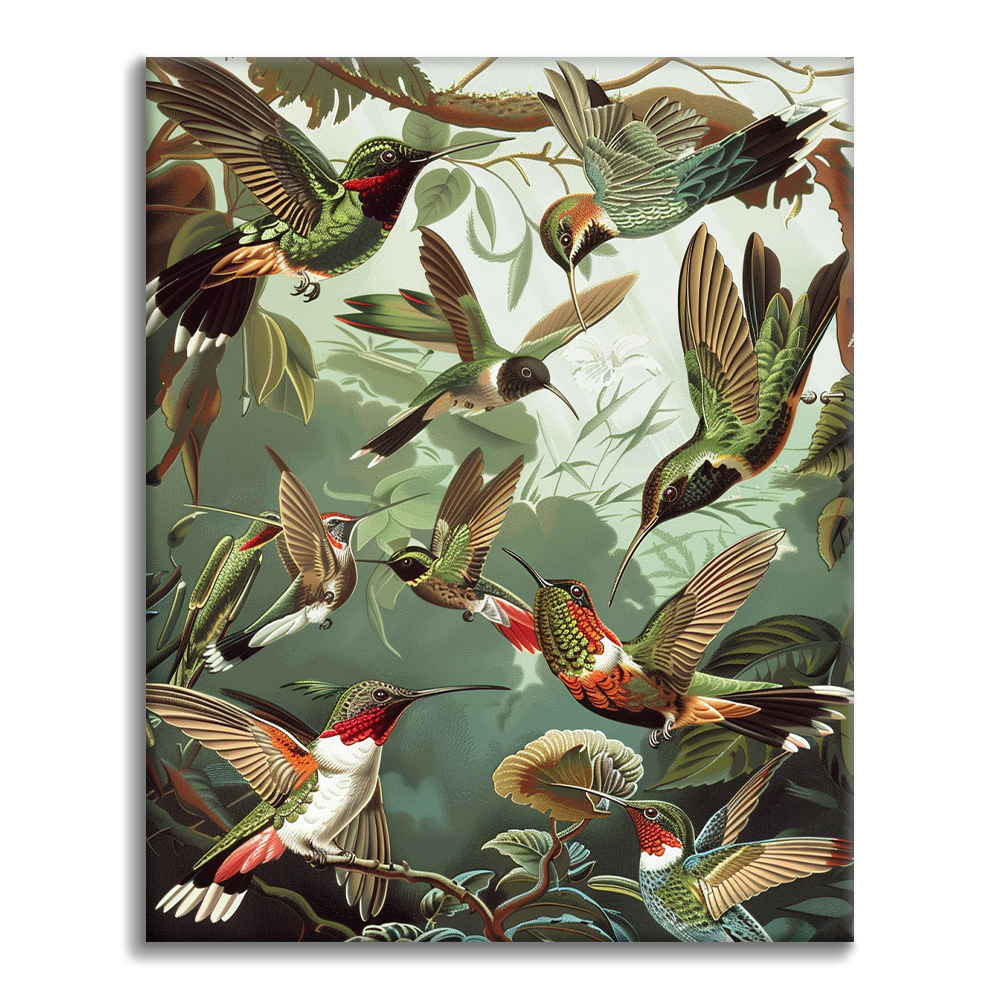 Colibri Trochilidae - Peinture par numéros