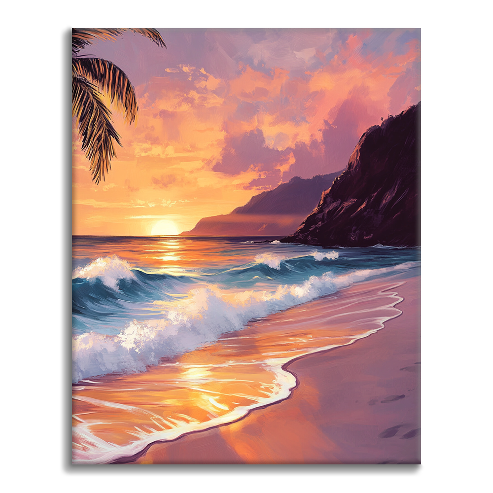 Coucher de soleil de rêve - Peinture par numéros