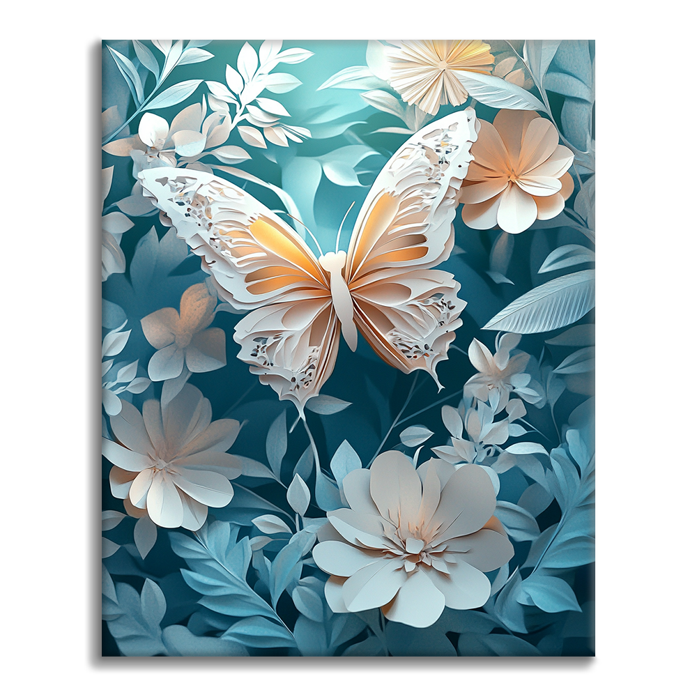Le papillon de papier - Peindre par numéros