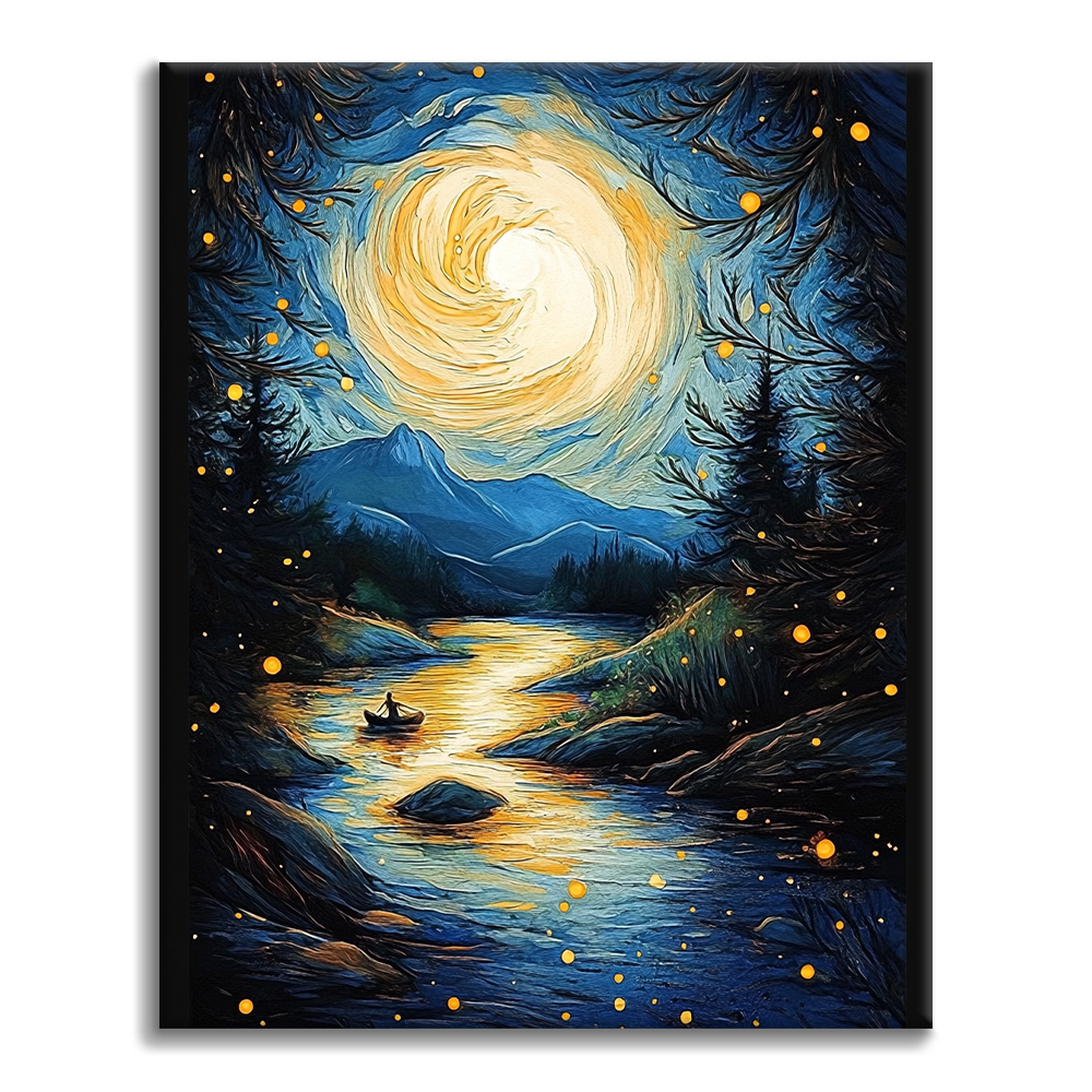 Étoile et clair de lune – Peinture par numéros