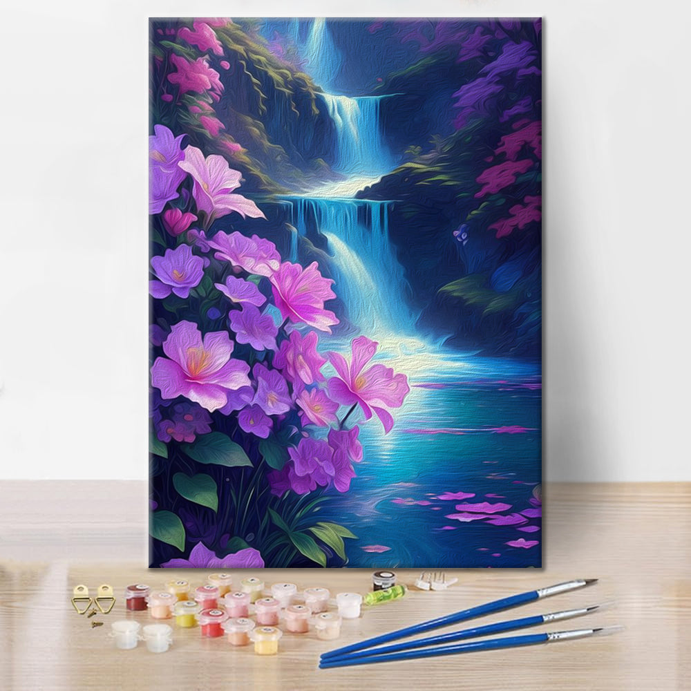 Chutes de fleurs – Peinture par numéros
