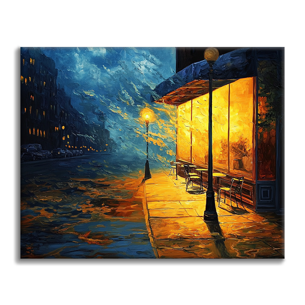Les rues sombres à minuit - Peinture par numéros
