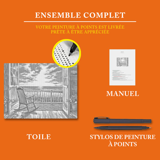 Repos au bord de la mer - Peinture à Points