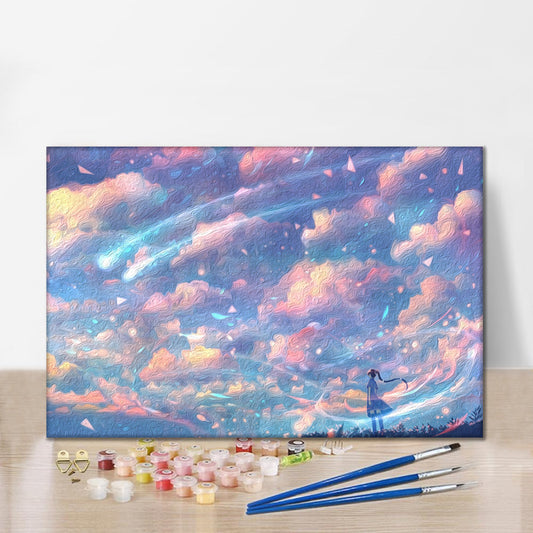 Fille sous le ciel – Peinture par numéros