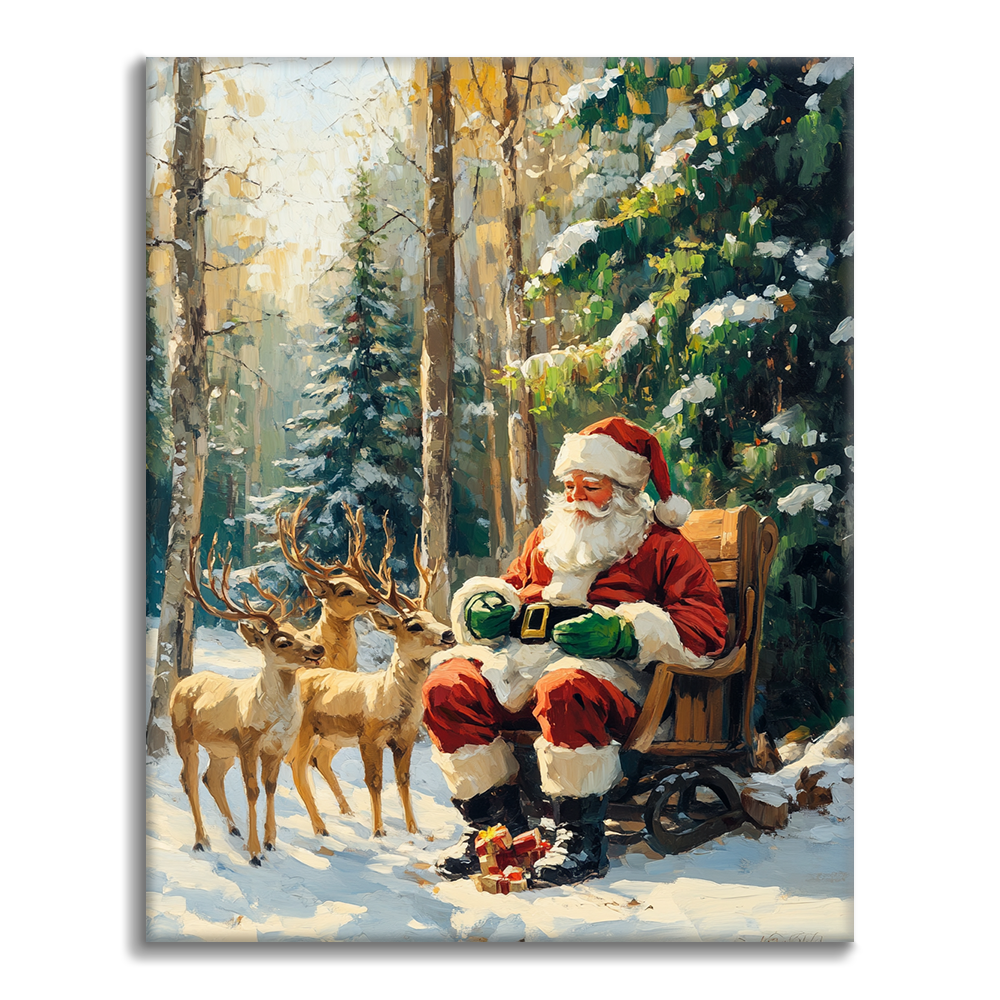 La mission de Noël du renne - Peinture par numéros