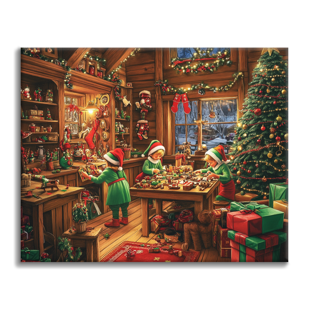 Lutin de Noël - Peinture par numéros