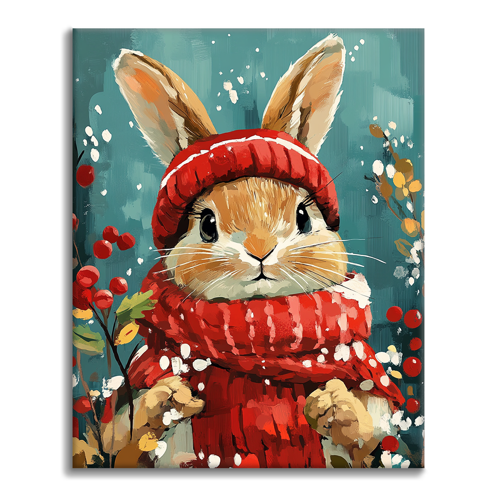 Lapin de Noël - Peinture par numéros