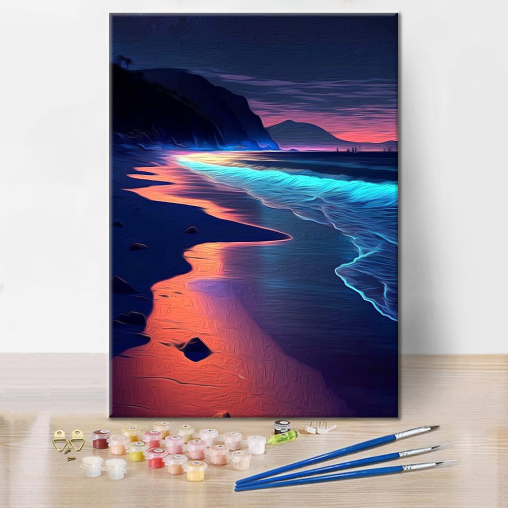 Plage colorée et lumineuse - Peinture par numéros