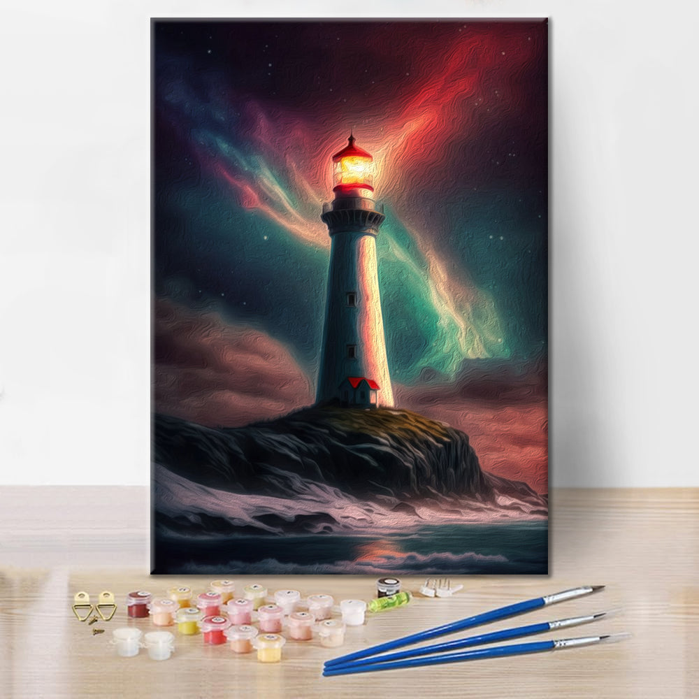 Phare des aurores boréales - Peinture par numéros