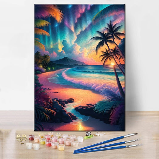 Synthwave Beach – Peinture par numéros