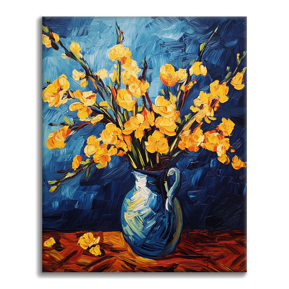 Fleurs jaunes - Peinture par numéros