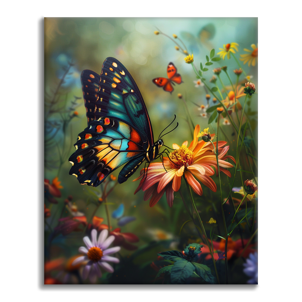 Papillon coloré – Peinture par numéros