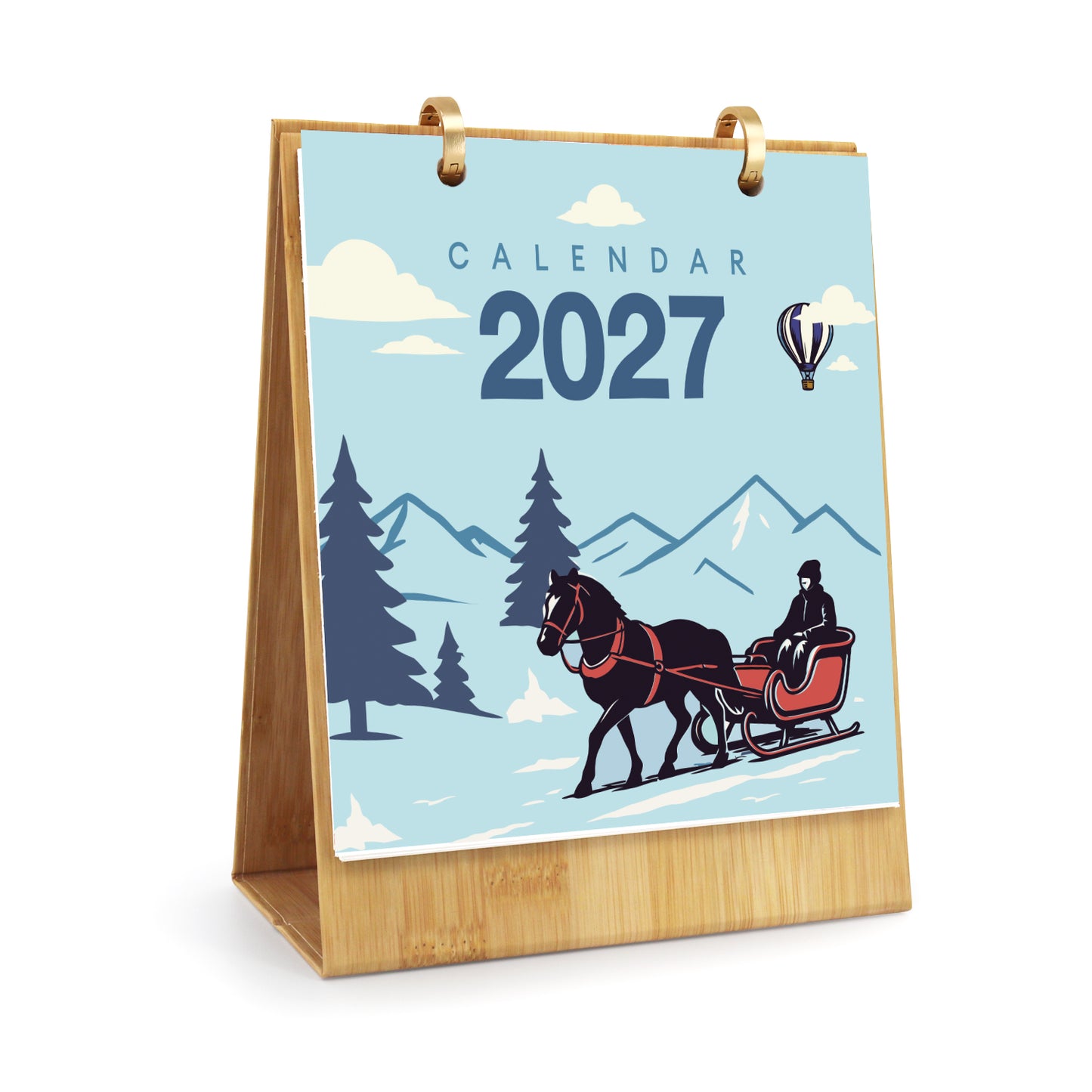 Édition Voyage Vintage – Calendrier de Bureau 2027 à Peindre par Numéros
