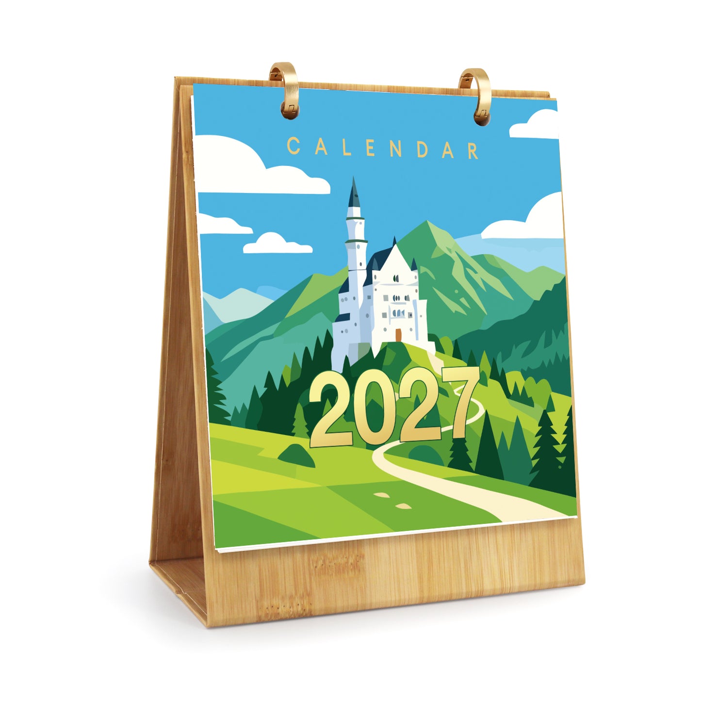 Édition Voyage – Calendrier de Bureau 2027 à Peindre par Numéros