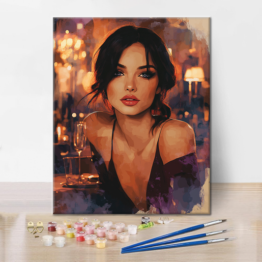 L'élégance dans la nuit - Peinture par numéros