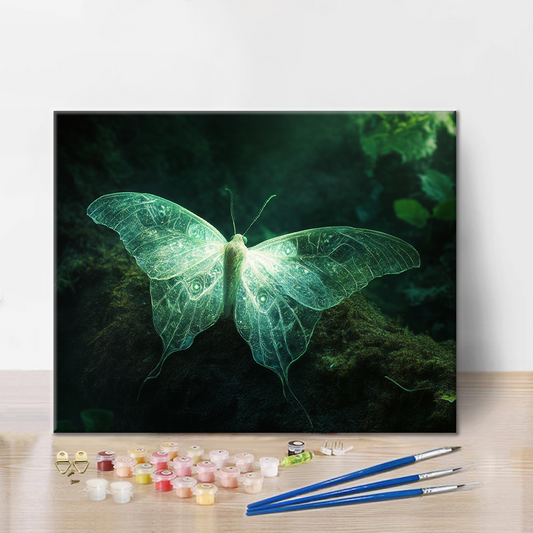 Papillon fantôme brillant – Peinture par numéros