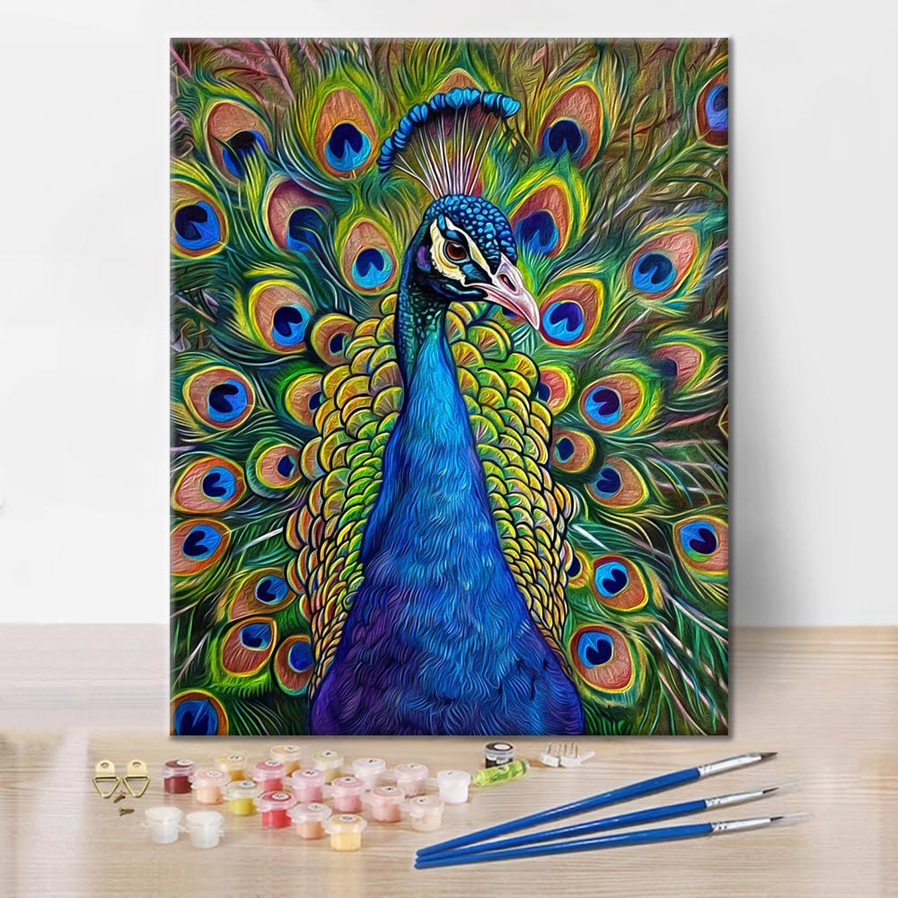 Paon – Peinture par numéros