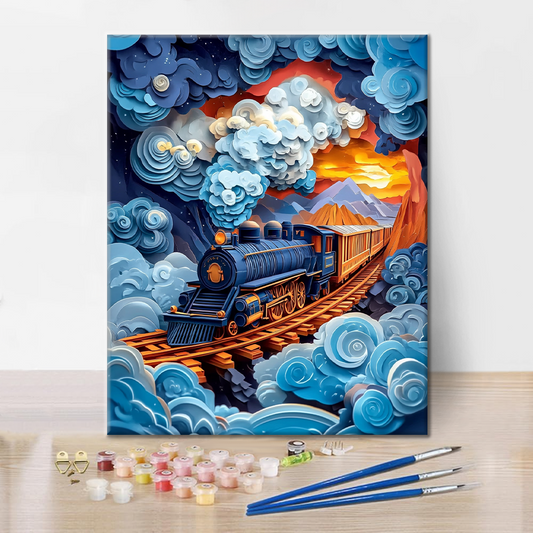 Percer les nuages - Peindre par numéros