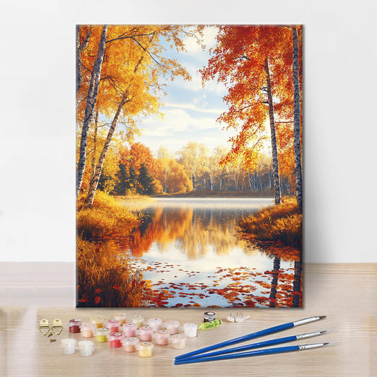 Forêt d'automne - Peinture par numéros