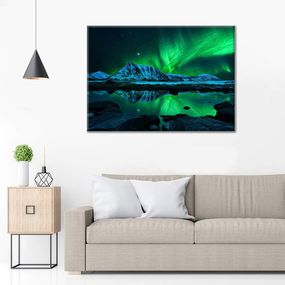 Aurora Mountain – Peinture par numéros