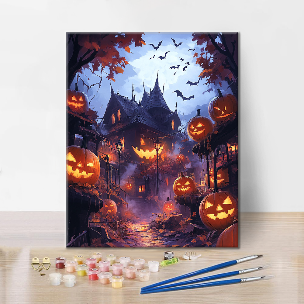 Château de citrouilles – Peinture par numéros