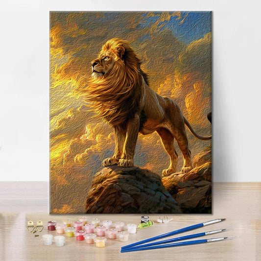 Lion majestueux – Peinture par numéros
