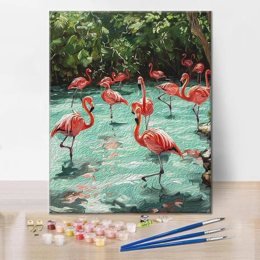 Flamants roses – Peinture par numéros