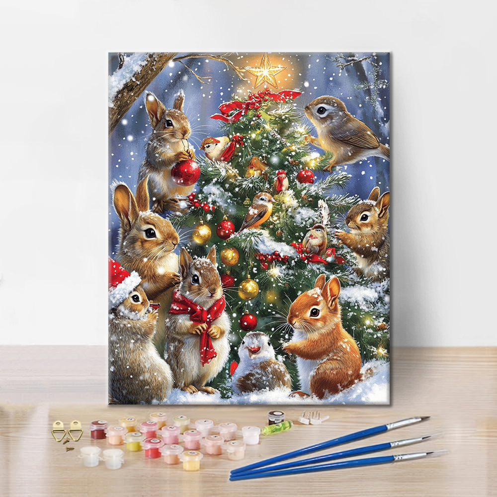 Noël et bestioles - Peinture par numéros