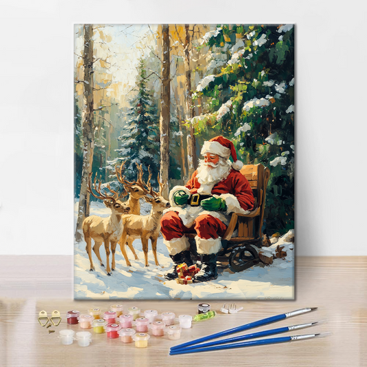 La mission de Noël du renne - Peinture par numéros