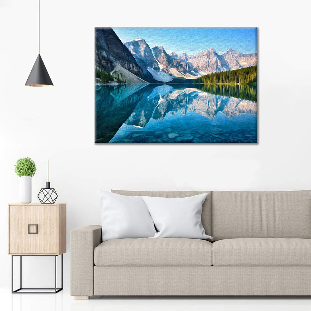 Lac Moraine – Peinture par numéros